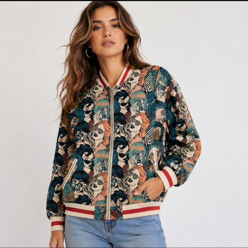 VIP Collection Color Multi Faces Jacket Size L